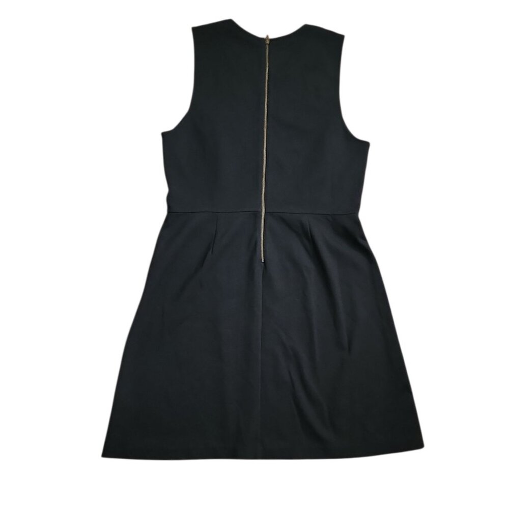 J Crew Dress‎ Womens Size 8 Solid Black Textured LBD Classic Sleeveless Stretch - Picture 8 of 8